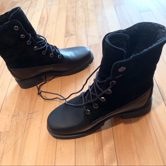 TIMBERLAND Jayne Teddy Fleece Fold Down Ankle Boots - Picture 12 of 16